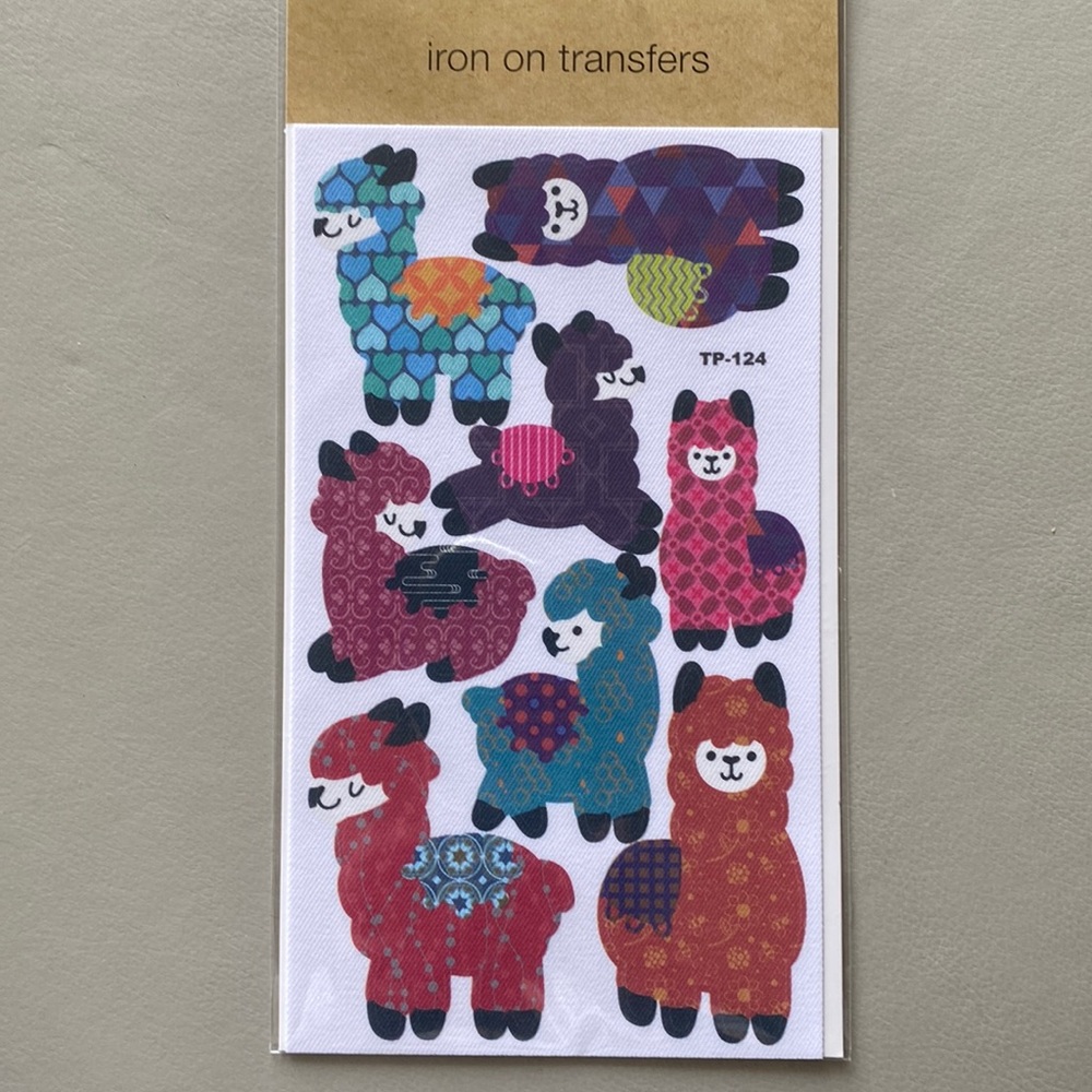 Iron on transfers llamas